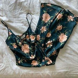 SOLD Betsy Satin Tie Front Midi Slip Dress (XS)